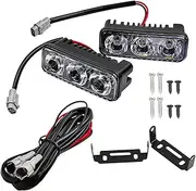 MAX COOL 2X Car Universal Super Bright 3 LED Daylight Running Lights Daytime Driving Light DRL White