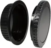 CamDesign Body Cap & Camera Rear Lens Cover Compatible With Canon EOS RF-3, 1D, 7D, 5D, 7D, T7i