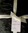 Pottery Barn Belgian Flax Linen Fringe Ruffle Full/Queen Duvet Set (3)PCs Ebony