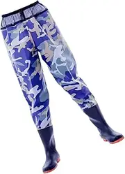 [Kisangel] Fishing Waterproof Pants Half Body Wader Pants Anti-Electricity Overalls for Men Women
