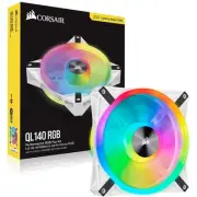 Corsair iCUE QL140 RGB 140mm PWM White Fan Single Pack PC Case Cooling Fan.WP