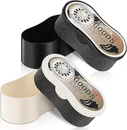 [Wovnet] 2 Pcs Shoe Shine Sponge Shoe Polish Sponge Shoe Polisher Shoe Sponge Black Shoe Polish Sponge, Black and Neutral for Leather Shoes Footwear Boots Bags