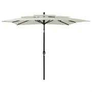 3-Tier Parasol with Aluminium Pole Sand 2.5x2.5 m