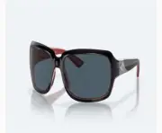 Costa Isabela Black/Coral Frame Sunglasses w/Gray 580P Lenses 06S9043-90430464