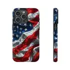 American USA Flag Classic Wavy - Phone Cover Case for iPhone | Galaxy | Pixel