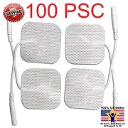 Replacement Pads for Massagers Tens Units electrode pads2x2Inch White Cloth 100