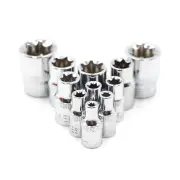 11* Type E Torx Star Female Bit Socket Set 3/8" 1/4" Drive E4 -E20 Repair Tool