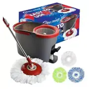 79349 Spin Mop Cleaning System with 3 Microfiber Mop Heads, Standard Spin Mop