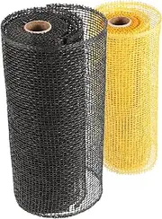 iplusmile 2Pcs Mesh Ribbon Poly Burlap Decorative Ribbon for Home Decor and Crafts for Door Hanging and Present Wrapping
