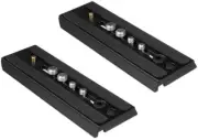 Set of 2 Quick Release Plate for the Manfrotto 504X, 608, 612 Nitrotech Fluid H