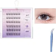 Fish Tails Glueless Press On Eyelashes,Press On Lashes No Glue Needed,Eyelashes,Reusable Self Adhesive Eyelashes Waterproof,Self Adhesive Lash Clusters Kit.