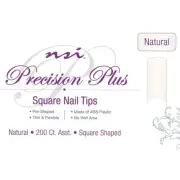 PRECISION PLUS Square Natural Nail Tips Tray 200ct