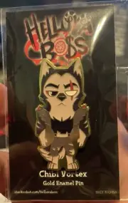 Helluva Boss Chibi Vortex Gold Enamel Pin RARE LIMITED EDITION Hellhound