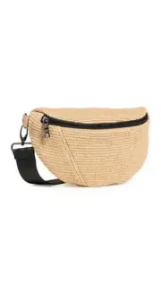 Women's Little Runaway Belt Bag, Dune Raffia, Tan, One Size