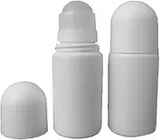 HeiHy 4 Pcs White Empty Refillable Roll On Bottles Roller Bottles Cosmetic Container