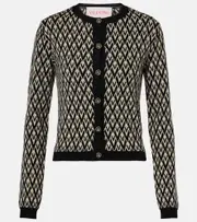 [Valentino] Valentino Toute La V virgin wool cardigan AU 10 black