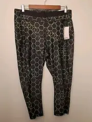 NWT Sports Illustrated Workout Hexagon Capri Legging Yoga Gym Athletic XL - D