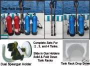 Scuba Speargun Holder Dive Boat Rack Spear Gun Tank Suction Cup