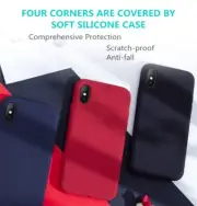 Apple iPhone XR, XS, XS Max Case OEM Soft Silicone & Glass Case Cover For IPHONE