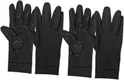 [JUMPLAWN] 2 Pair Copper Fiber Compression Gloves for Fitness and Cycling Full Finger Non Slip Design for Hand Protection Warm and Durable Winter Sports Gloves for Outdoor Activities