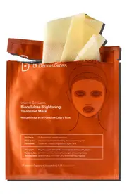 Dr. Dennis Gross Skincare Vitamin C Lactic Biocellulose Brightening Treatment Mask at Nordstrom, Size 1 Count No Color