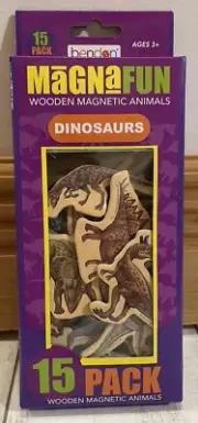 Bendon MagnaFun Wooden Magnetic Animals - Dinosaurs 15 Pack - NEW