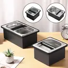 Espresso Knock Box Large Capacity Coffee Ground Knock Box with Silicone AllVy