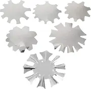 Baluue 6pcs French Nail Art Template Trimmer Molds Stainless Steel Edger for DIY Manicure