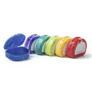 Marble Retainer Cases with Labels Assorted Colors - (Pack of 24)