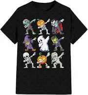 [Generic] Dabbing Halloween Boys Skeleton Zombie Scary Pumpkin Mummy T Shirt