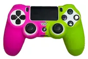 Silicone Cover For PS4 Controller Case Skin - Pink/Green