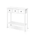 Hallway Console Table Hall Side Entry 3 Drawers Display White