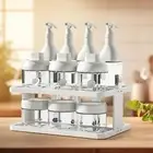 Spice Rack Organizer Set 2 Layer Sealed Jar for Living Room Pantry Tabletop