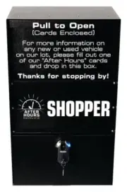 After Hours Steel Shopper Box with Tamper-Proof Lock - Wall or Pedestal Mount