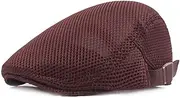 [TEAFIRST] Men's Summer Newsboy Ivy Gatsby Cap Mesh Cabbie Golf Driving Sun Flat Beret Hat
