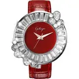 在飛比找遠傳friDay購物優惠-Galtiscopio迦堤 閃轉浪漫系列幾何手錶-紅/36m