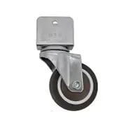 2" Edge Mount 0.7" Board TPE Wheel 360 Rotation Swivel Caster 4PC