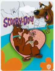 Scooby-Doo Scooby With A Flower Exclusive Heart-Shaped Glitter Enamel Pin