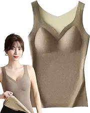 [Generic] Thermal Tank Top | V Neck Sleeveless Tops Warm Base - Soft Seamless Thermal Underwear Tops for Winter Outdoor, Autumn