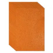 6Pcs 2mm(1/10") Glitter Foam Sheet Orange Adhesive, 16x24inch(40x60cm)