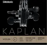 D'Addario Kaplan Gold-Plated Ball End Violin Single E String 4/4 Medium Tension