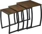 Nesting Tables, Vintage Side End Tables Living Room, Coffee Snack Table Set of 3