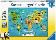 Ravensburger - Animal World Map Puzzle 150 Pieces