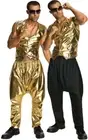 MC HAMMER VANILLA ICE GOLD BLACK RAPPER 80s PARACHUTE PANTS FANCY DRESS COSTUME