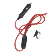 Vehicle Cigarette Male Plug with on-off button Cable Car Power Adapter