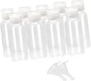 Beaupretty 1 Set Empty Lotion Bottles Refillable Plastic Toiletry Containers with Mini Funnels Portable for Travel Home Emulsion Liquid Soap Storage