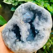 5.11LB Natural Beautiful Blue Celestite Crystal Geode Cave Mineral Specimen