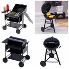 Black Miniature BBQ Grill Iron Mini Barbecue Oven Dollhouse Barbecue Rack Doll
