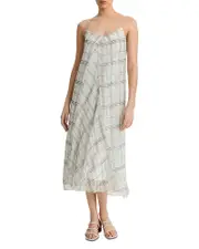 Vince Plaid Midi Dress