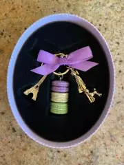 new laduree paris macaroon keychain in original box